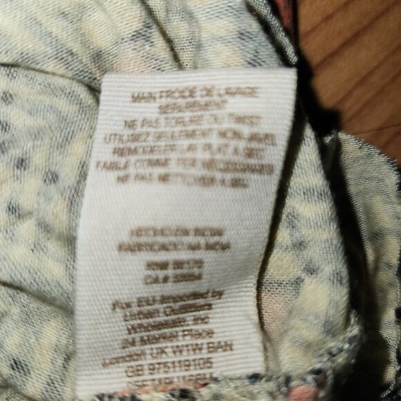 Free People Woven Knit Shoulder Diamond Patterned Slub Dolman Sleeve Top Sm - Picture 14 of 14